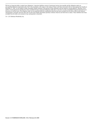 c.h. robinson worldwide10K_2007