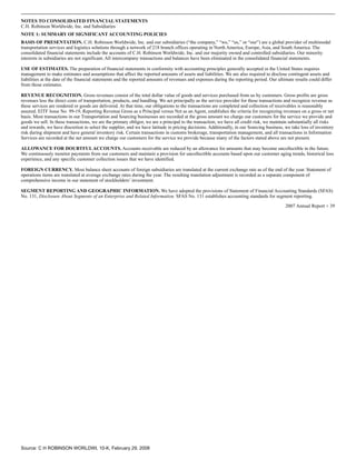 c.h. robinson worldwide10K_2007