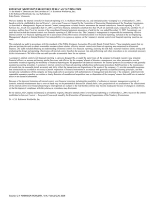 c.h. robinson worldwide10K_2007