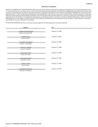 c.h. robinson worldwide10K_2007