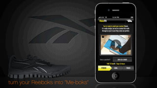 turn your Reeboks into “Me-boks”
You’re ready to mold your custom ﬁtbeds.
It’s really simple, but we’ve created this walk-
through so you’re sure they come out perfect.
Have a question?: GIVE US A SHOUT
FITBEDS CRAFT GOALFITBEDS GOAL TRACK
TIME TO Reeﬁt: 7 Days 13 Hours
 