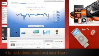 this made ﬁtness social and data-driven...
 