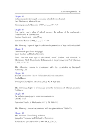 Jonathan Rix Curriculum And Pedagogy In Inclusive Education Values Into Practice ...