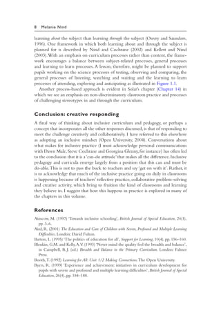 Jonathan Rix Curriculum And Pedagogy In Inclusive Education Values Into Practice ...