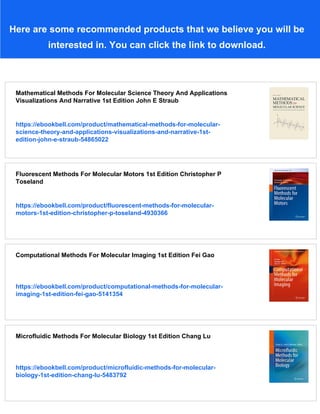 Molecular Methods For Evolutionary Genetics 1st Edition Emily E Hare | PDF