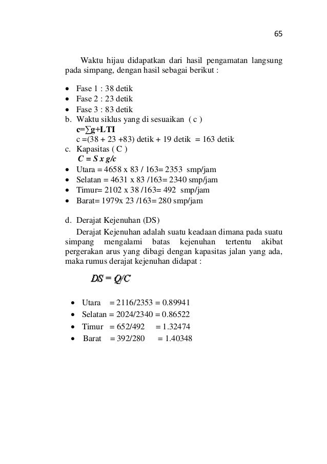 3114030077 Evaluasi Kinerja Ruas Jalan Dan Simpang Pada Jalan Pucang