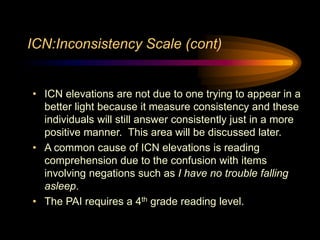 Light Inconsistency Personal inventory by beverly sloan PsyD | PPT