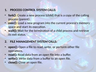 System Calls in Operating Systems (SC in OS) | PPTX