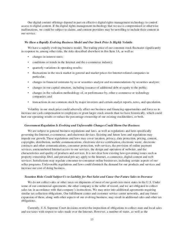 Amazon Annual Report Amazon annual report