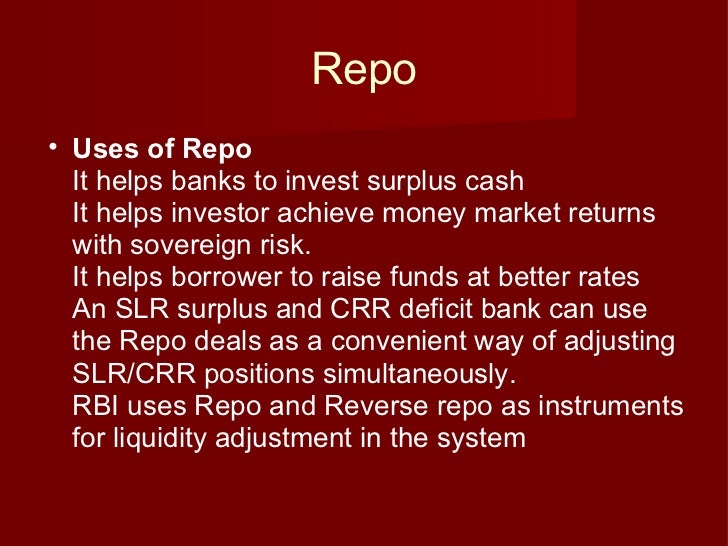 Repo deals definition