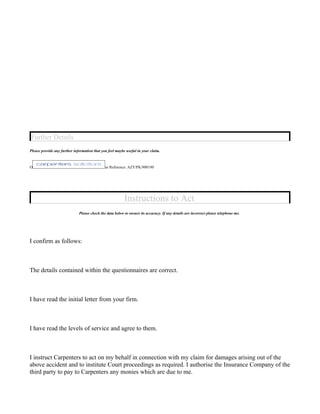 D Leech Questionnaires