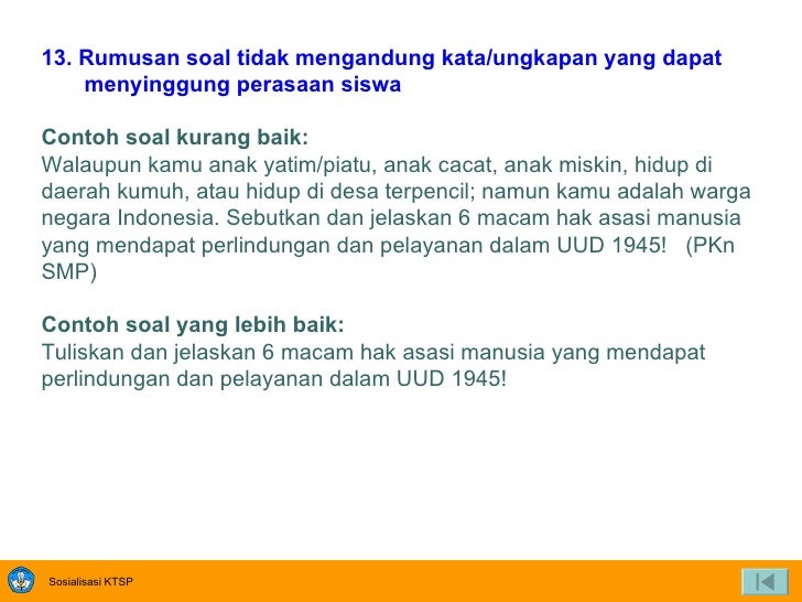 Pengembangan Bahan Ujian dan Analisis Hasil Ujian