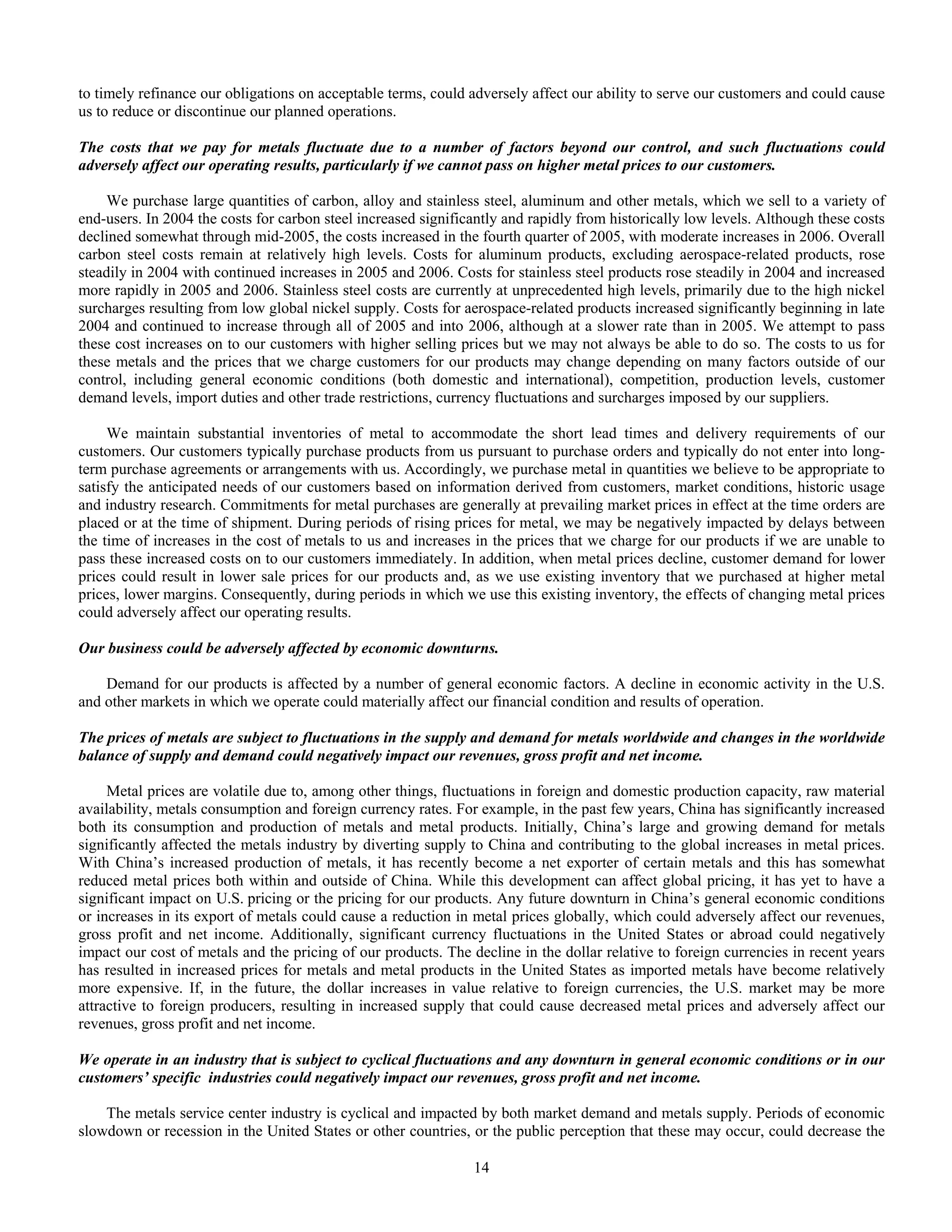 reliance steel & aluminum 2006_Form_10K