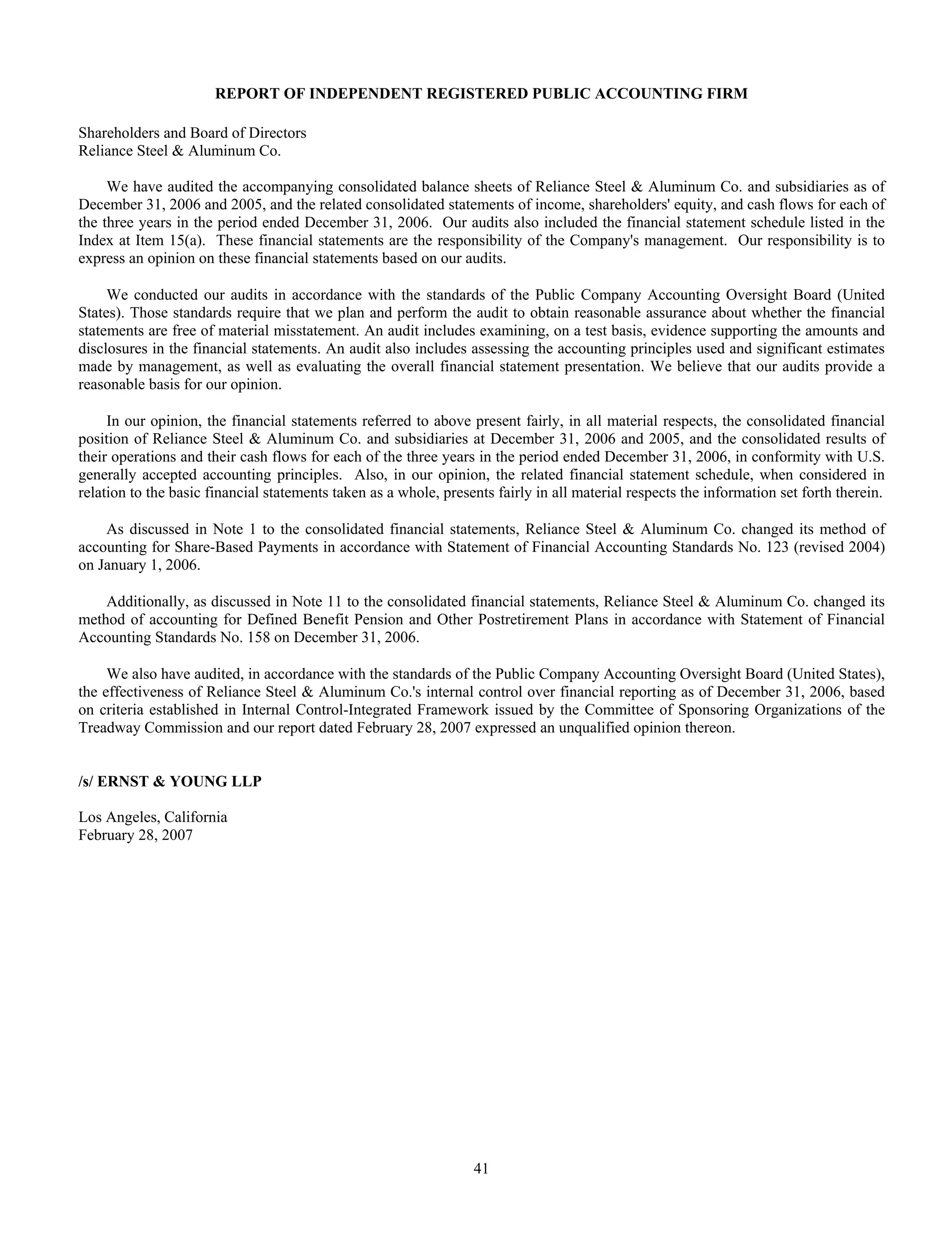 reliance steel & aluminum 2006_Form_10K