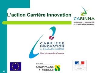 10
L’action Carrière Innovation
 