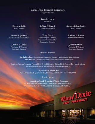 winn-dixie stores  2007_Annual_Report