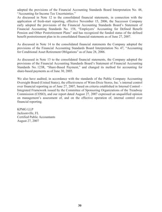 winn-dixie stores  2007_Annual_Report