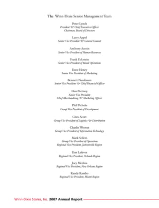 winn-dixie stores  2007_Annual_Report