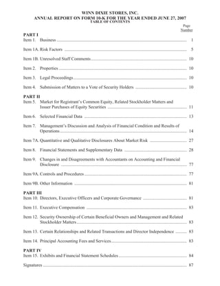 winn-dixie stores  2007_Annual_Report