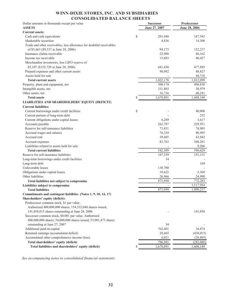 Winn Dixie Stores 2007 Annual Report