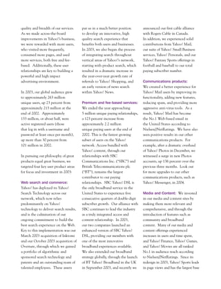 yahoo annual reports 2003