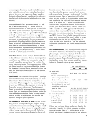 yahoo annual reports 2003