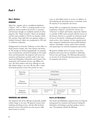 yahoo annual reports 2003