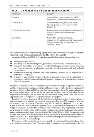 Urban Regeneration In The Uk Andrew Tallon | PDF