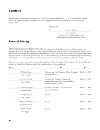 yahoo annual reports 2004