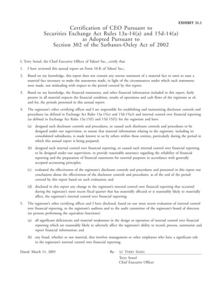 yahoo annual reports 2004