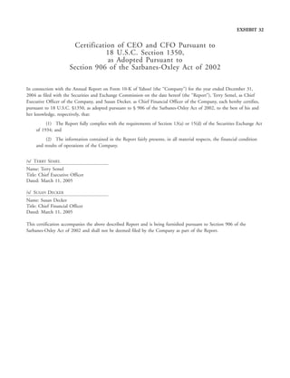 yahoo annual reports 2004