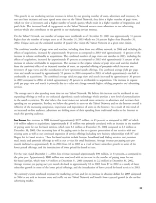 yahoo annual reports 2004