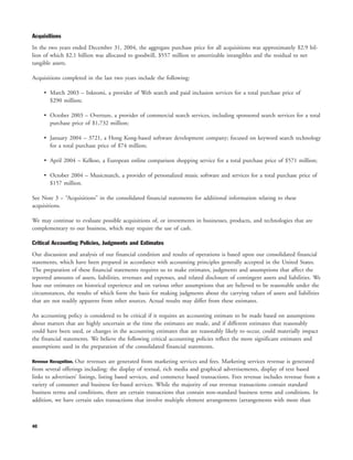 yahoo annual reports 2004