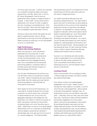 yahoo annual reports 2004