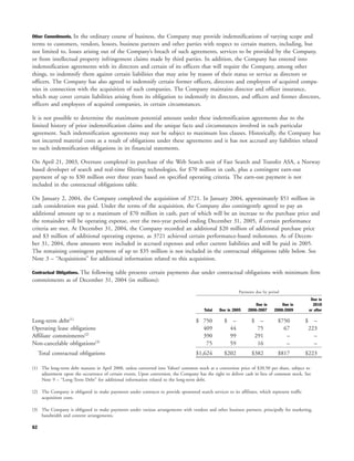 yahoo annual reports 2004