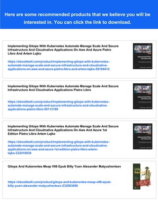 Gitops And Kubernetes Continuous Deployment With Argo Cd Jenkins X And ...