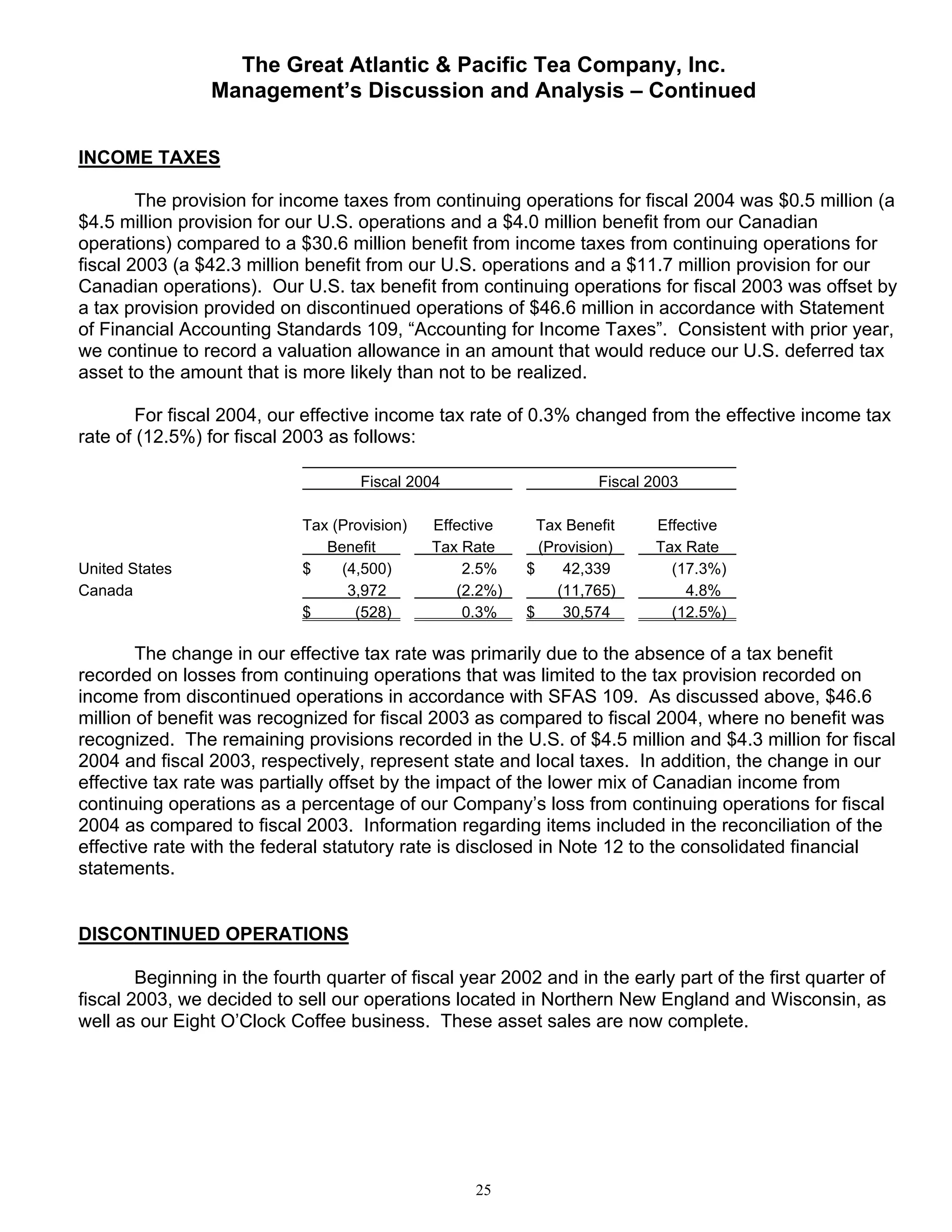 great atlantic & pacific tea Annual_Report_2005