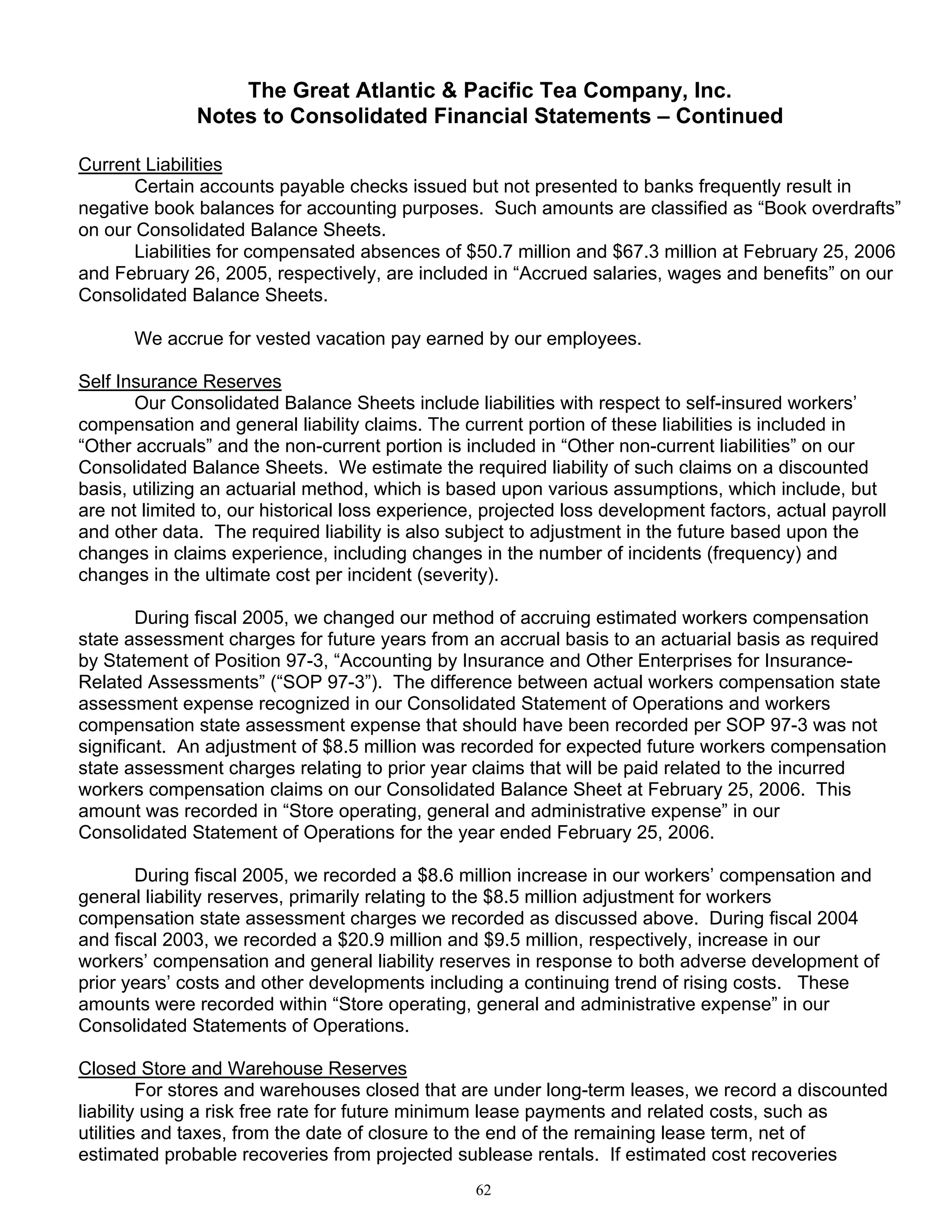 great atlantic & pacific tea Annual_Report_2005