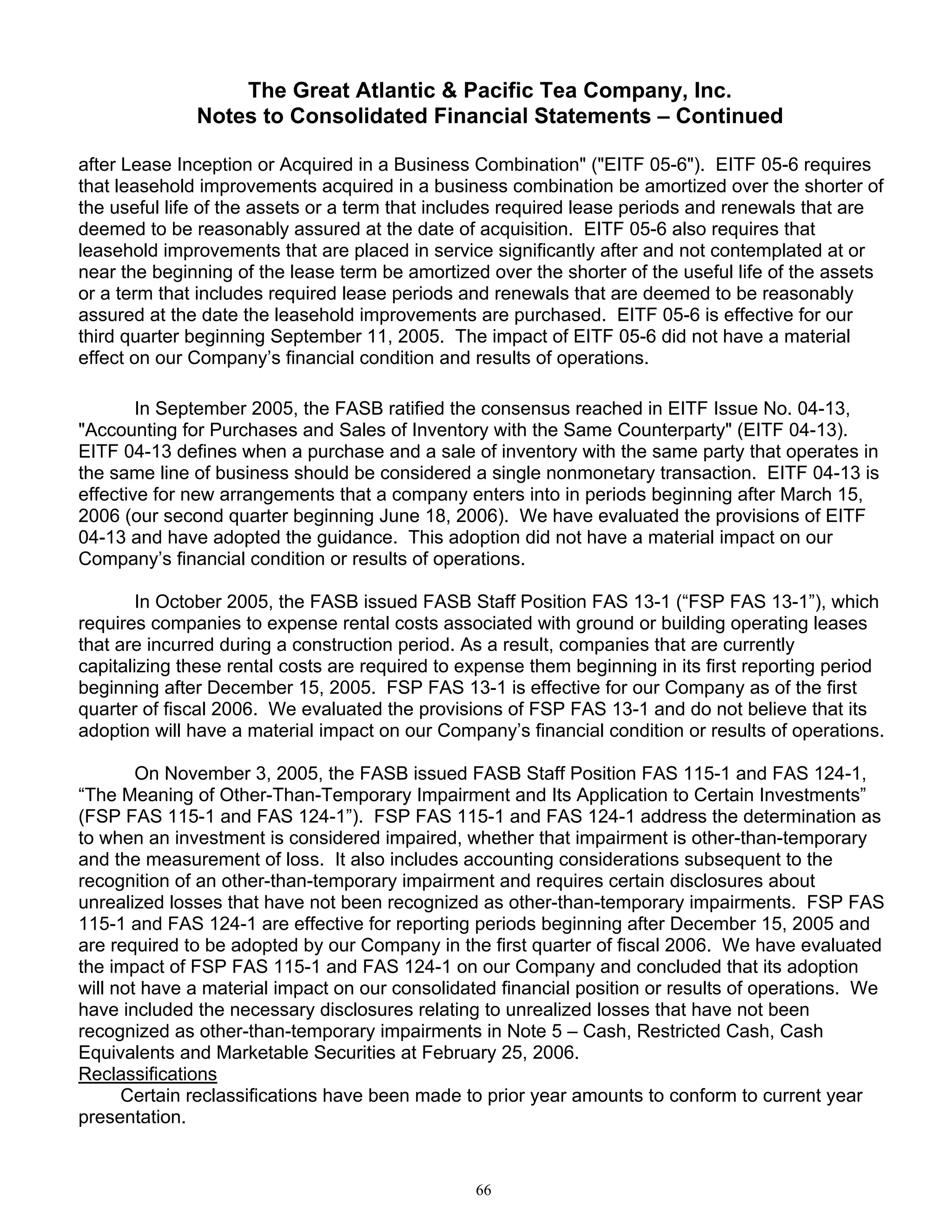 great atlantic & pacific tea Annual_Report_2005