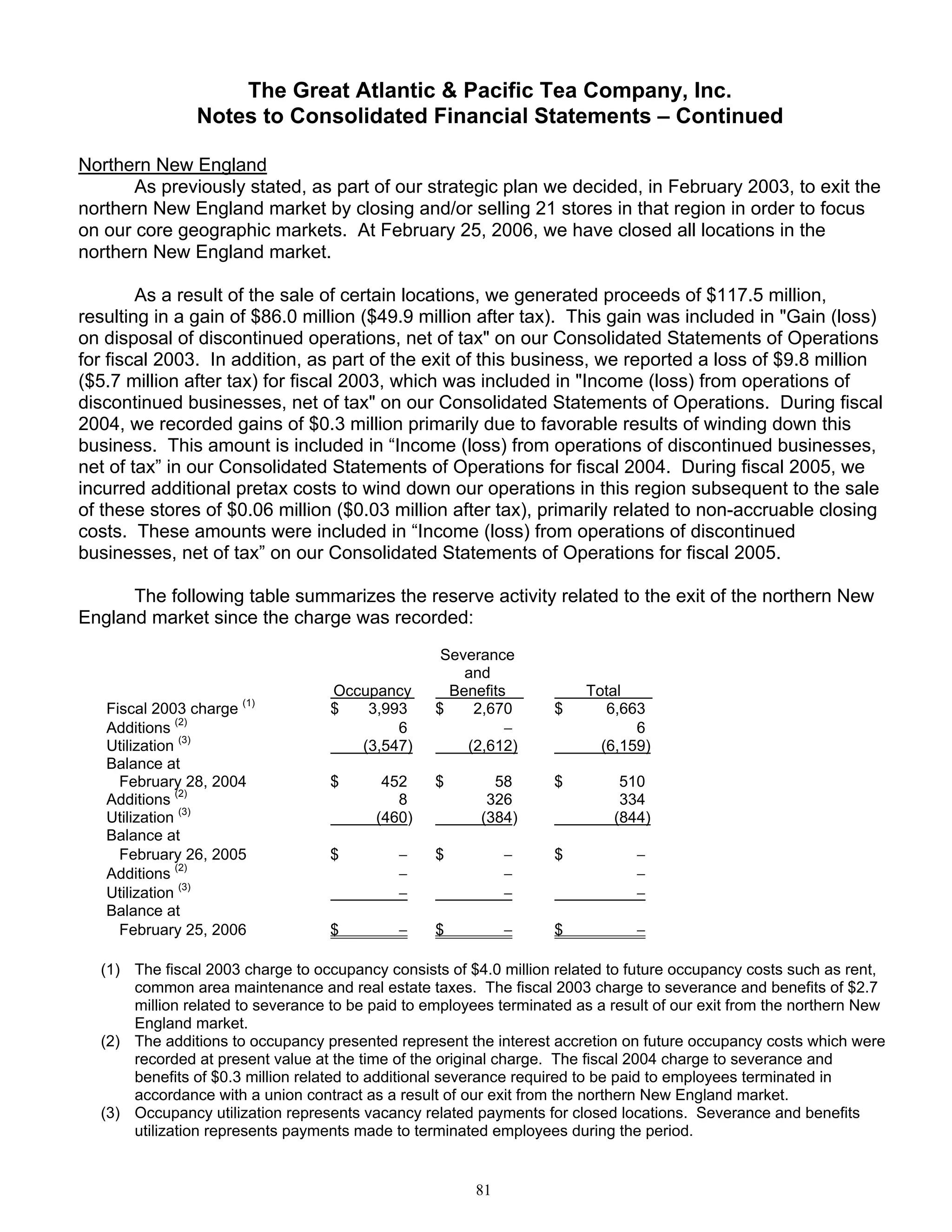 great atlantic & pacific tea Annual_Report_2005