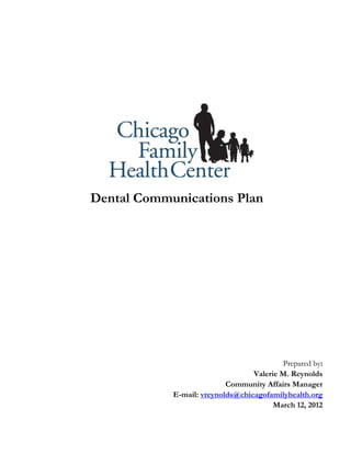 Chicago Family Health Center Dental Communications Plan