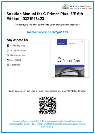 Comprehensive Solution Manual for C Primer Plus 6th Edition with ...