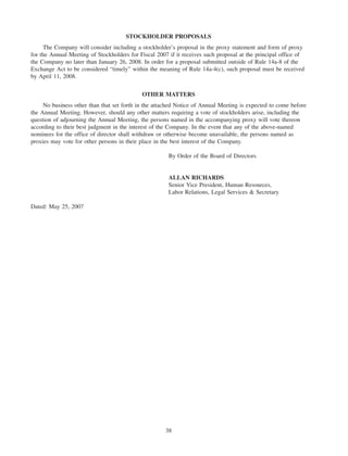 great atlantic & pacific tea 2006_proxy