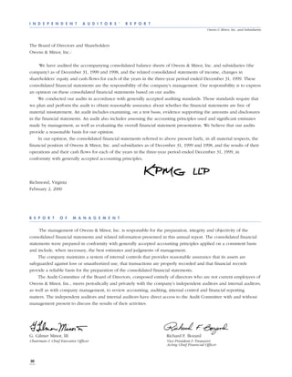 owens & minor  1999ar