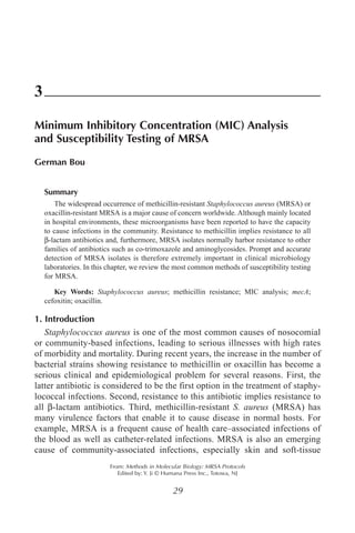 Methicillinresistant Staphylococcus Aureus Mrsa Protocols 1st Edition ...