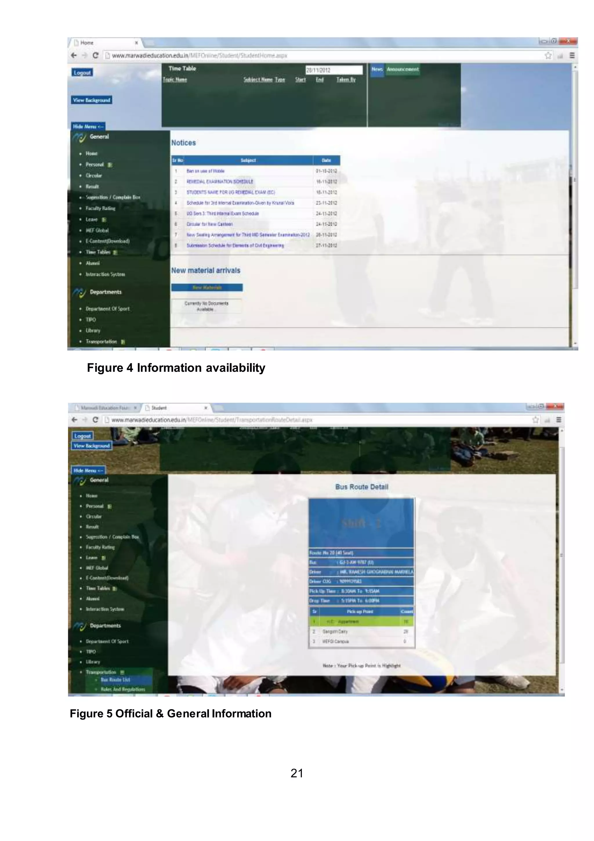 21
Figure 4 Information availability
Figure 5 Official & General Information
 