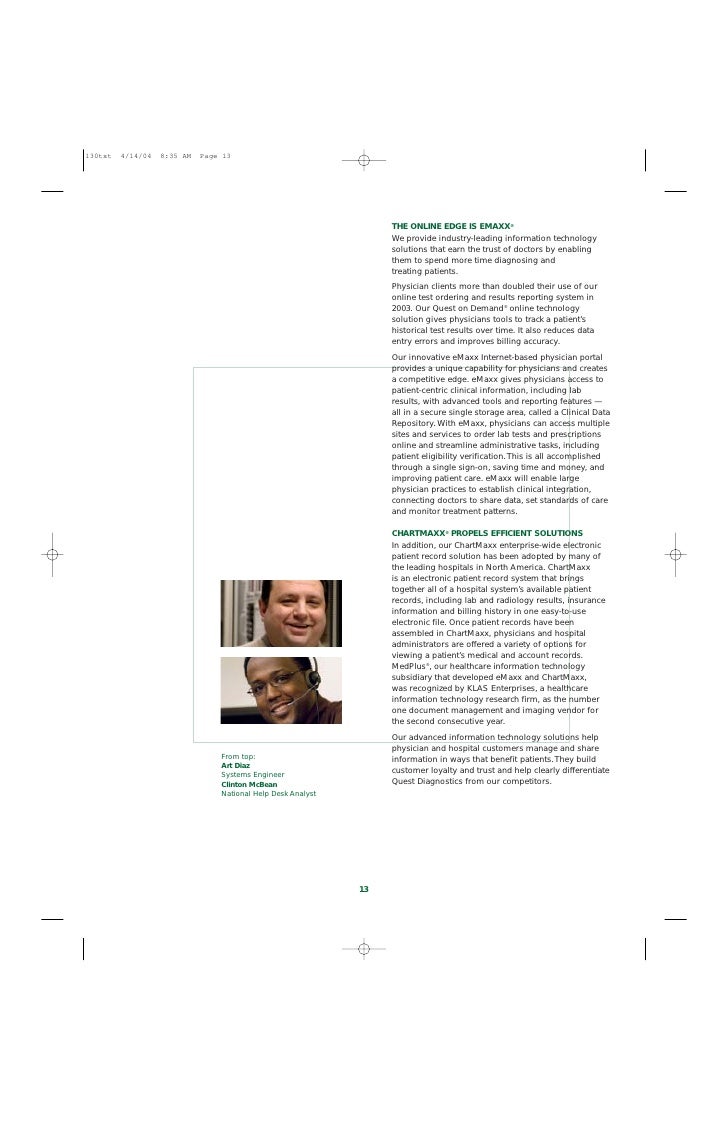 Quest Diagnostics 03ar 2