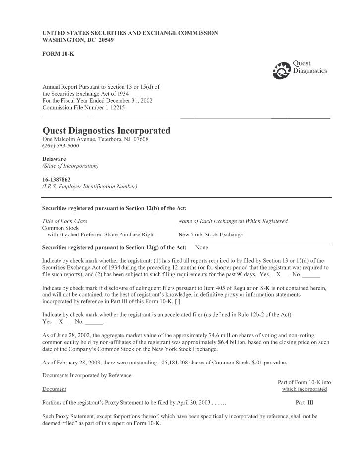 quest diagnostics 02annualreports