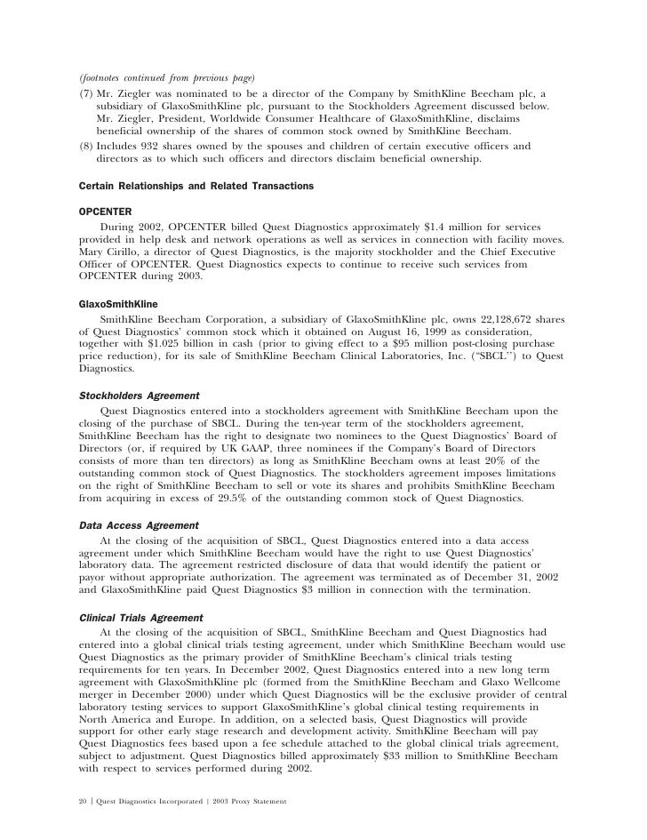 Quest Diagnostics Proxy29mar03