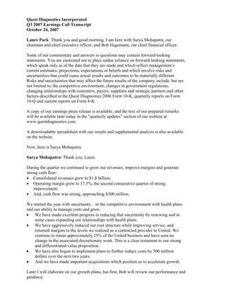 quest diagnostics Call_Script_for_internet